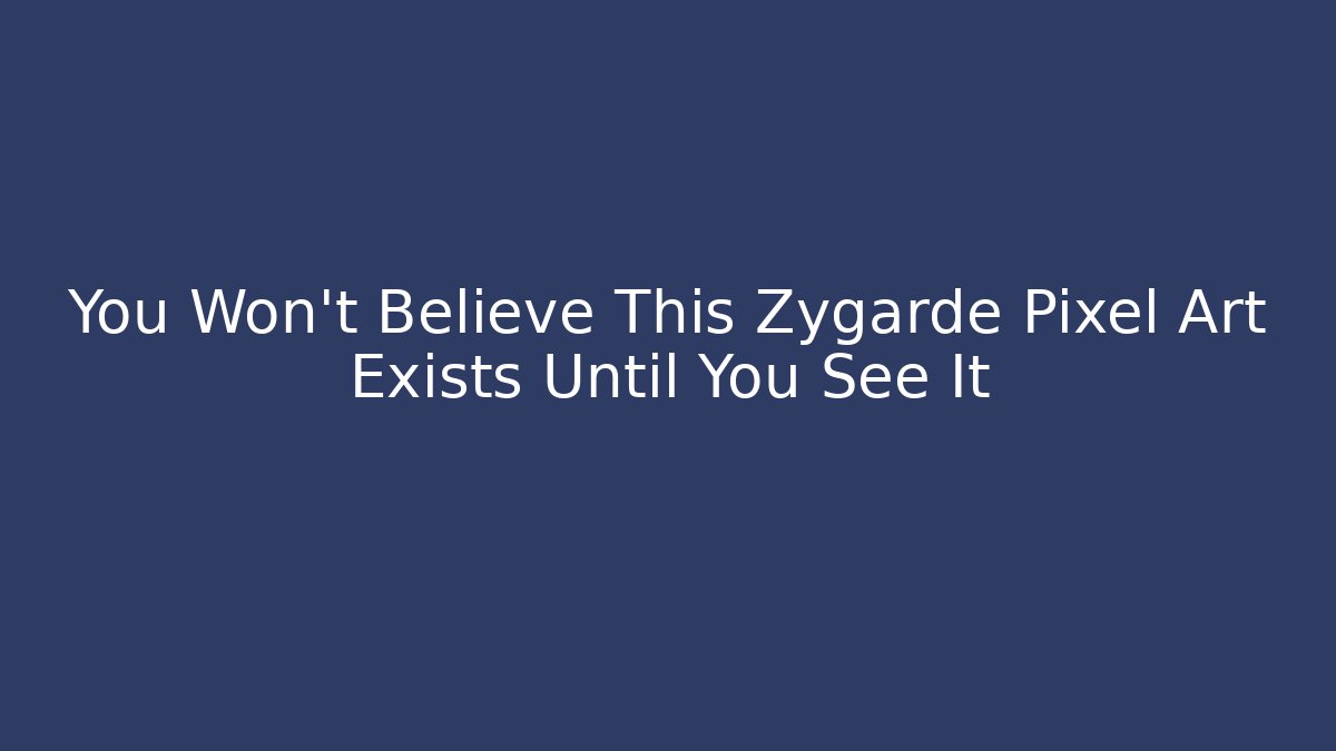 You Won’t Believe This Zygarde Pixel Art Exists Until You See It