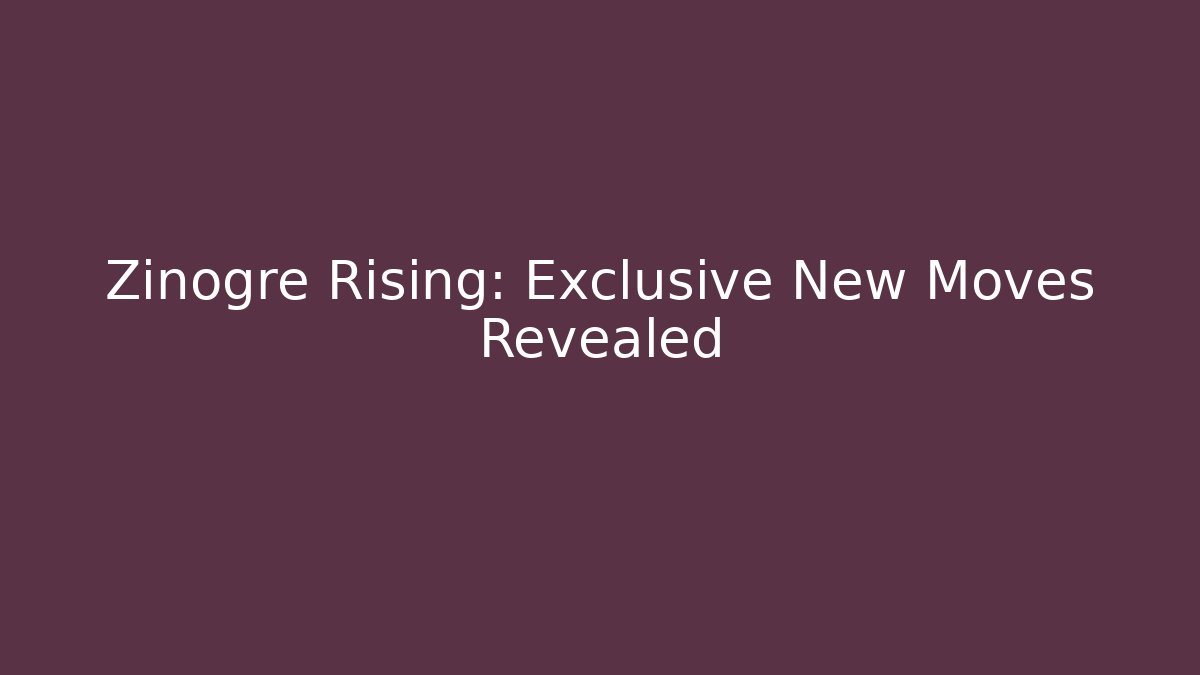 Zinogre Rising: Exclusive New Moves Revealed - NADclinic
