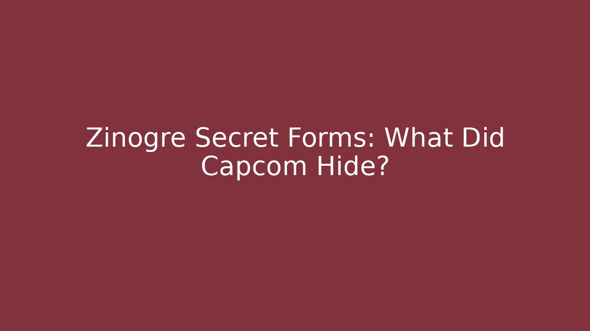 Zinogre Secret Forms: What Did Capcom Hide?